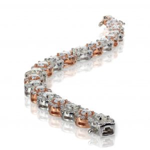 Snaking rose gold diamond Bracelet